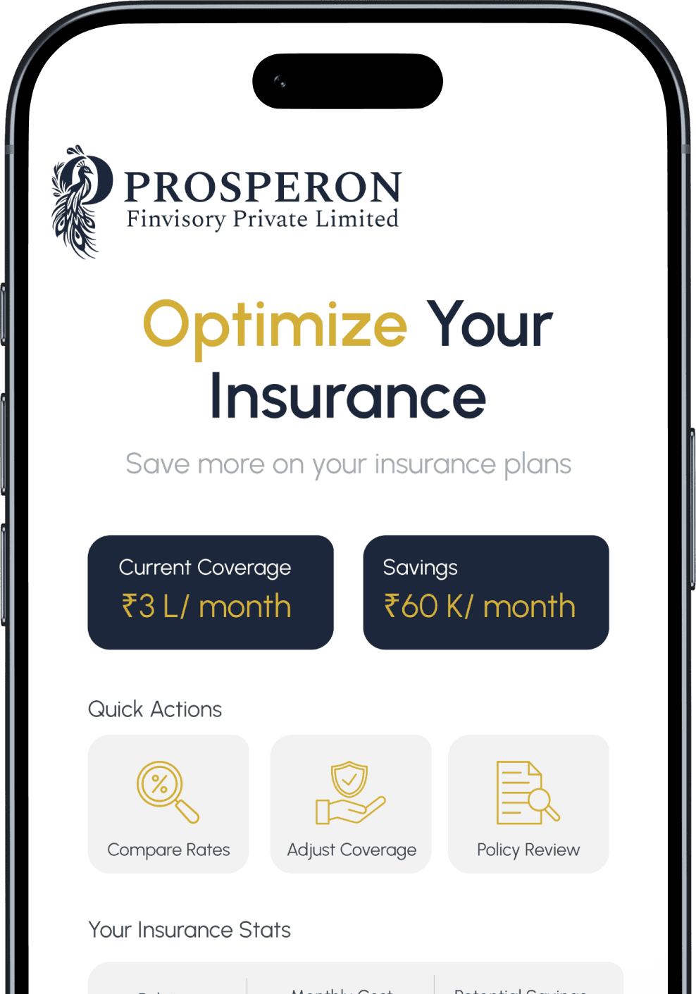 Right insurance, no gaps Phone Mockup